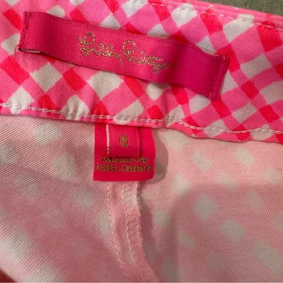 Lilly Pulitzer High Waist Pink and White Shorts - Picture 7 of 9